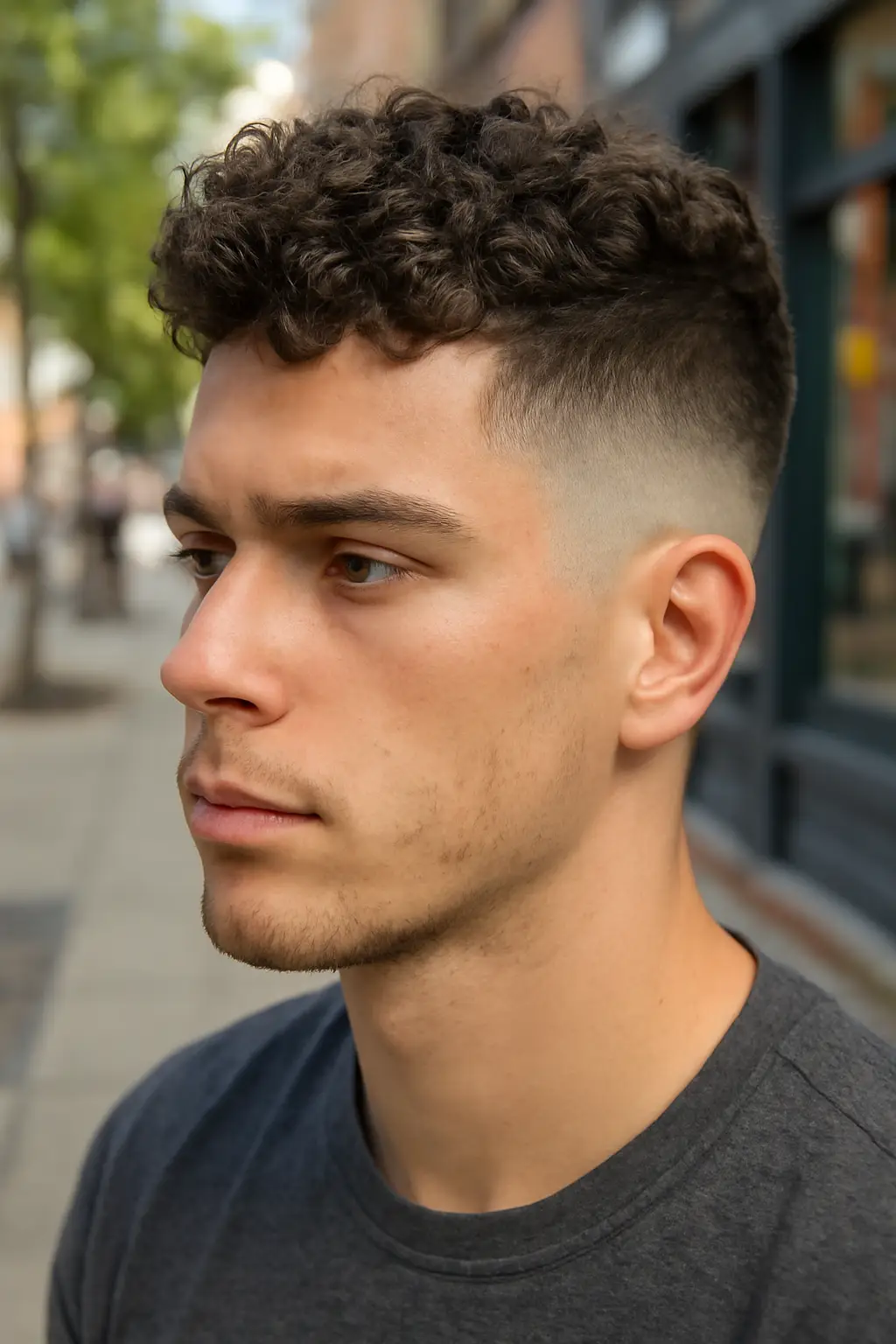 High Fade Curly Hair 