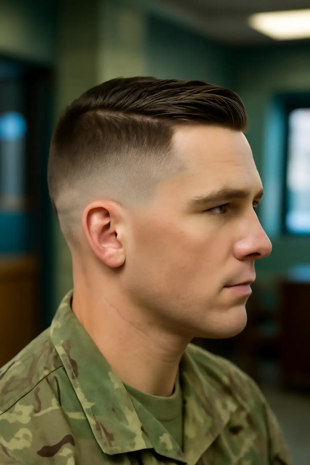 Military High Fade Comb Over