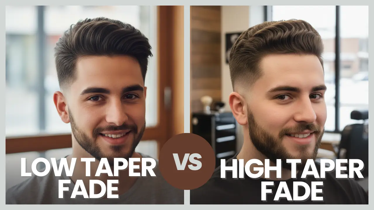 High vs low taper fade haircut