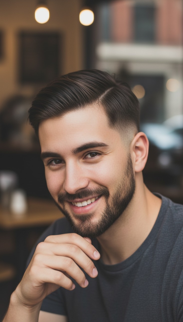 taper low fade straight hair